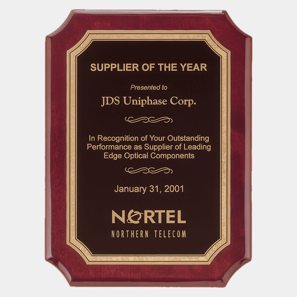 11" x 15" Airflyte Piano Finish Plaque with Border LaserFX Plate Thumbnail