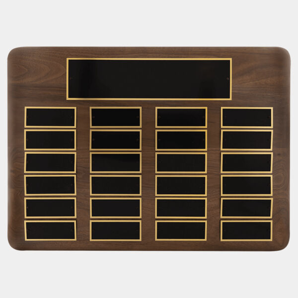 15" x 21"/Plates 1 1/2" x 3 3/4" American 24 Plate Perpetual Plaque with Brass Plates Thumbnail