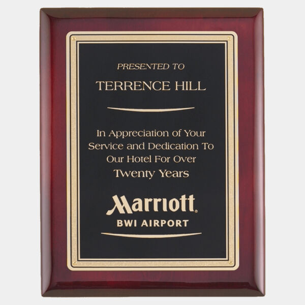 Airflyte Premium Piano Finish Plaque with Border LaserFX Plate Thumbnail