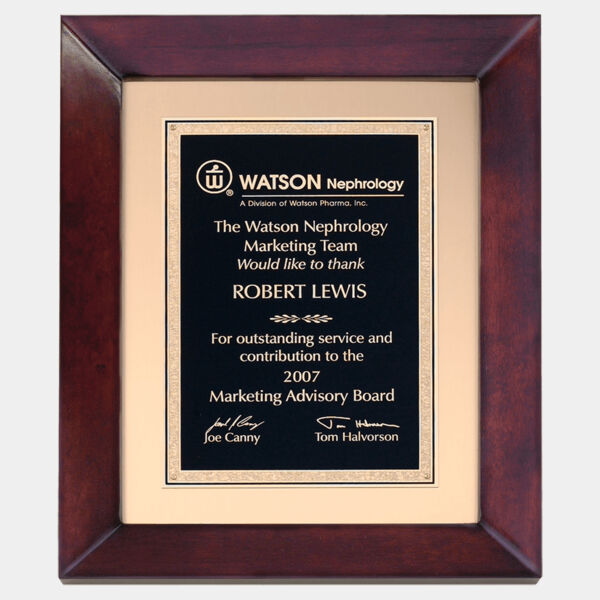 12" x 15" Airflyte Finish Frame wtih Metal Background and and LaserFX Florentine Border Plate Thumbnail