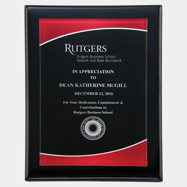 8" x 10" Airflyte Piano Finish Plaque with Border Acrylic Plate Thumbnail