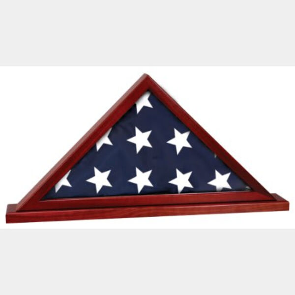 25 1/2" x 12 3/4" Finish Flag Display Case with Base Attached Thumbnail