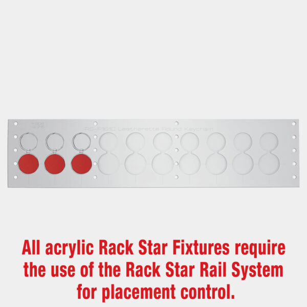 3" x 1 1/2" Round Keychain Fixture-Holds 10 Thumbnail