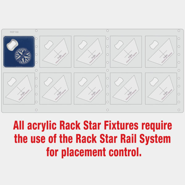 4" x 4" Square Coaster with Bottle Opener Fixture-Holds 10 Thumbnail