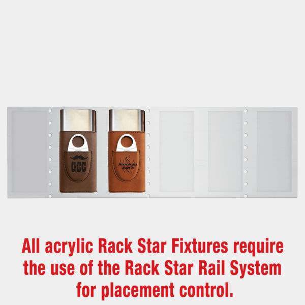Laserable Leatherette Cigar Case with Cutter Rack Star Fixture-Holds 6 Thumbnail