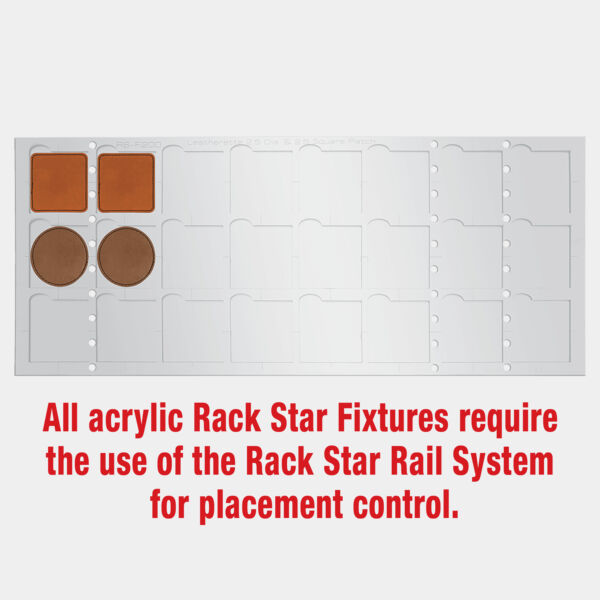 2 1/2" x 2 1/2" Square/Round Laserable Leatherette Patch Fixture-Holds 24 Thumbnail