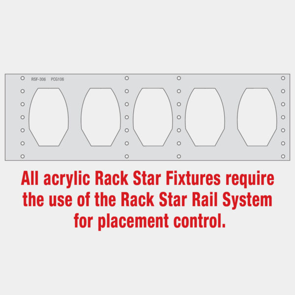 PCG106 15 oz. Stemless Rack Star Fixture- Holds 6 Thumbnail