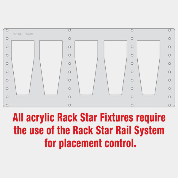 PCG215 16 oz. Willi Becher Beer Glass Rack Star Fixture- Holds 5 Thumbnail