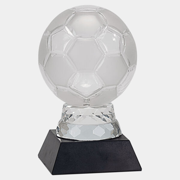 6 1/4" Glass Soccer Ball with Marble Base Thumbnail