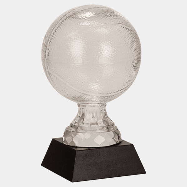 7" Glass Basketball with Marble Base Thumbnail