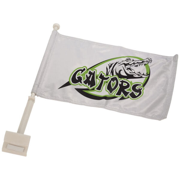 16" x 10 1/2" Sublimatable Car Flag with Pole Thumbnail