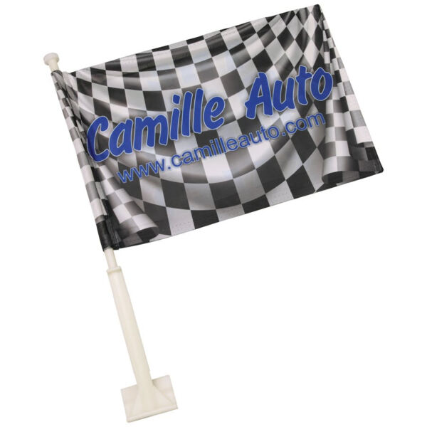 12" x 8" Sublimatable Car Flag with Pole Thumbnail