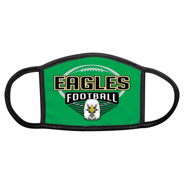 6" x 4" Small Sublimatable Face Mask With Nose Bridge & Trim & Ear Loops Thumbnail