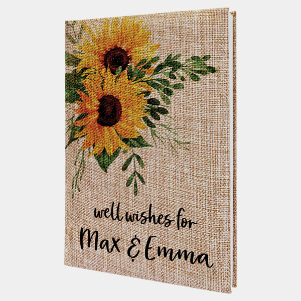 7" x 9 3/4" Burlap Sketch Book with Unlined Notepad Thumbnail