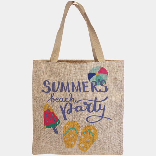 15 1/4" x 15 1/2" Burlap Sublimatable Gift Bag Thumbnail