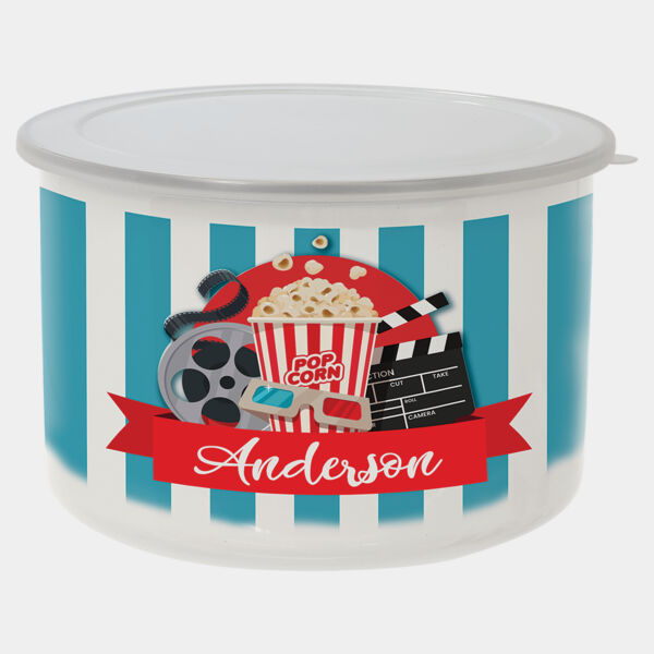 57 oz. Tall Enamel Container with Flexible Plastic Lid Thumbnail