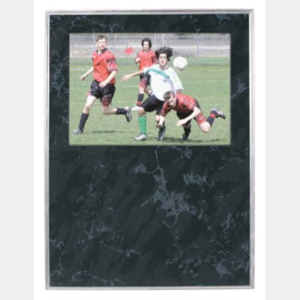 9" x 12" Marble Finish Slide-In Frame Plaque with 7" x 5" Window Thumbnail