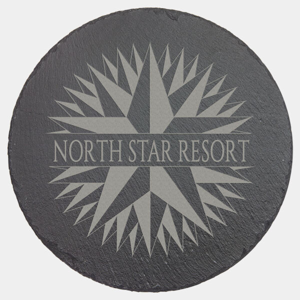 9 3/4" Round Slate Decor with Foam Pads Thumbnail