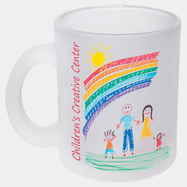 10 oz. Sublimatable Frosted Glass Mug with Handle Thumbnail