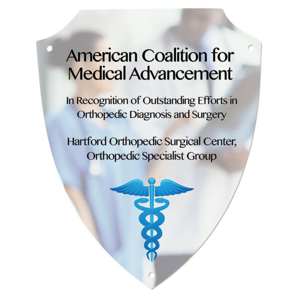 5 1/4" x 6 5/8" DynaSub Shield Plaque Plate Thumbnail