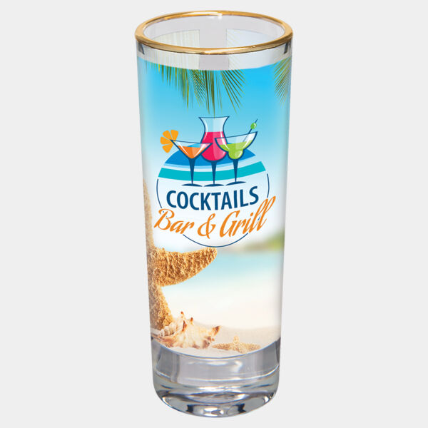 2 1/2 oz. Sublimatable Glass Shooter with Rim Thumbnail