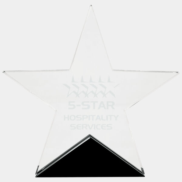 6 3/4" x 6 1/2" Glass Star on Base Thumbnail