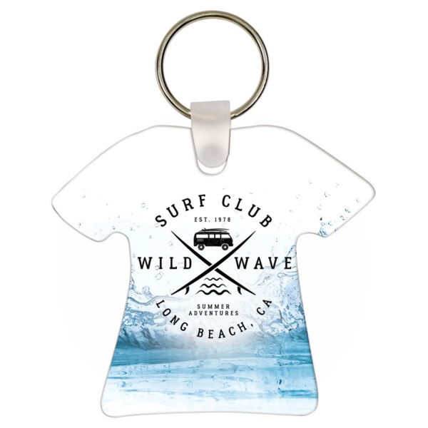 2.75" x 2.5" Gloss Unisub Aluminum Sublimatable T-Shirt Keychain Thumbnail