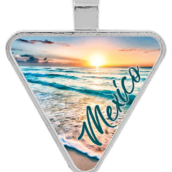 1.15" x 1.25" Unisub Bezel Triangle Pendant w/ Semi-Gloss Insert Thumbnail