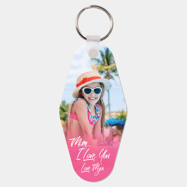 3.125" x 1.5" Unisub Gloss FRP Sublimatable Vintage Hotel Keychain Thumbnail