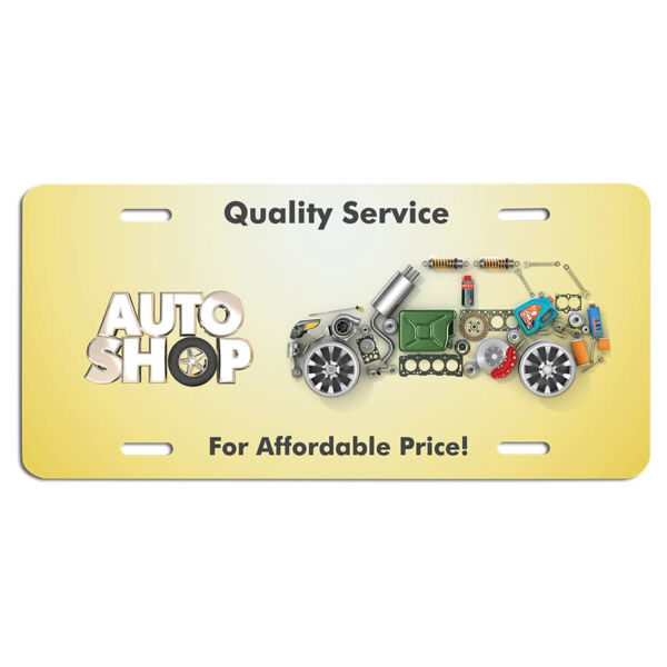 12" x 6" x .032" Sublimatable UVSub Aluminum License Plate with 4 Holes Thumbnail