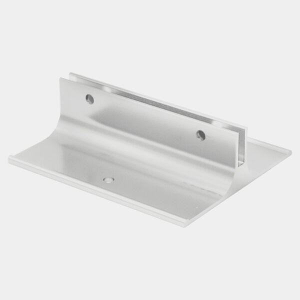 3", Satin , Kota Pro Aluminum Corridor Bracket, Fits 1/8" Thick Plastic Insert Thumbnail