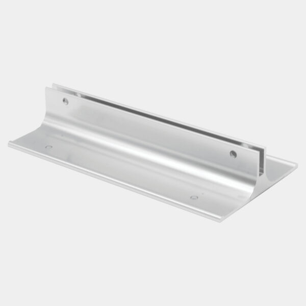 6", Satin , Kota Pro Aluminum Corridor Bracket, Fits 1/8" Thick Plastic Insert Thumbnail