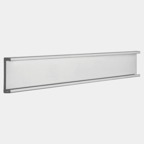 1" x 12", Shiny , Kota Pro Aluminum Wall Bracket without Mounting Holes, Fits 1/16" Plastic Insert Thumbnail