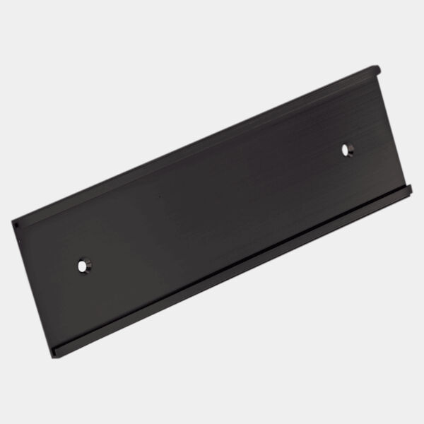 2" x 12", Kota Pro Aluminum Wall Bracket with Mounting Holes, Fits 1/16" Thick Plastic Insert Thumbnail