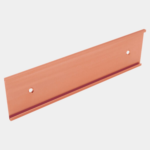 2" x 10", Polished , Kota Pro Aluminum Wall Bracket with Mounting Holes, Fits 1/16" Thick Plastic Insert Thumbnail