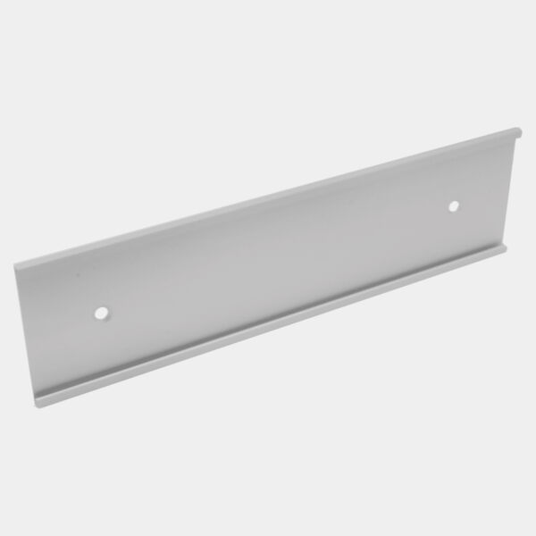 3" x 12", Satin , Kota Pro Aluminum Wall Bracket with Mounting Holes, Fits 1/16" Thick Plastic Insert Thumbnail