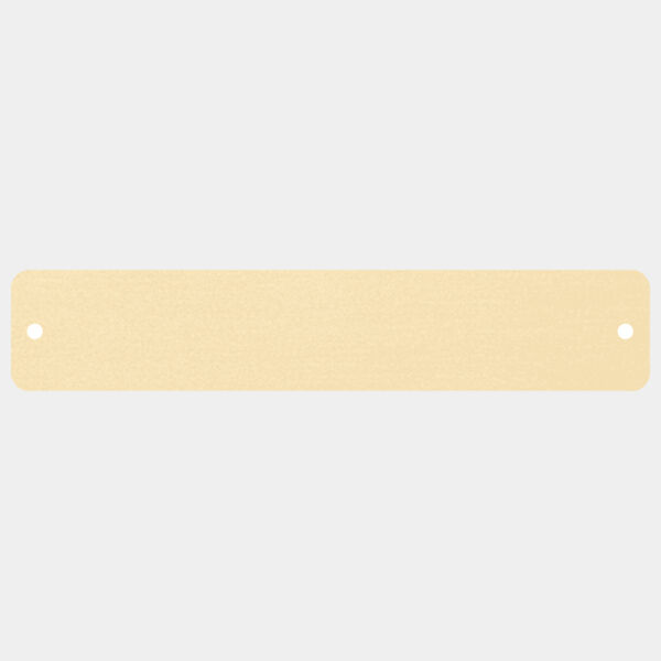 1" x 5" Laserable Brass Plate with Rounded Corners and Two Holes Thumbnail