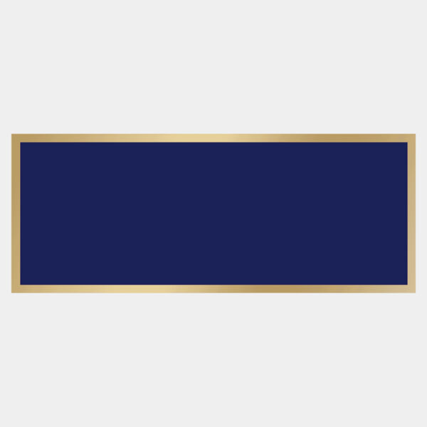 1 3/8" x 3 1/2" Laserable Aluminum Plate with Center and Border, Adhesive on Back Thumbnail