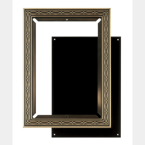 8" x 11" Antique Cast Metal Frame with Braided Border Thumbnail