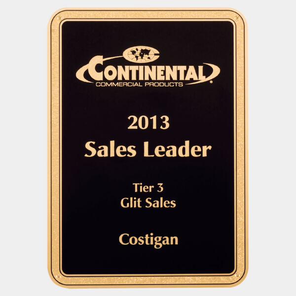 6" x 8 1/2" LaserFX Plate with Textured Center, Rounded Corners, Florentine Border and Four Holes Thumbnail