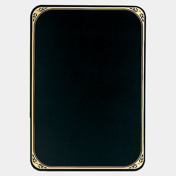 6" x 8 1/2" Brass Plate with Rounded Corners, Border and Four H oles (Fits P1614) Thumbnail