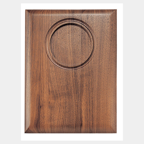 5" x 7" Piano Finish Plaque With Round Recessed Area Thumbnail