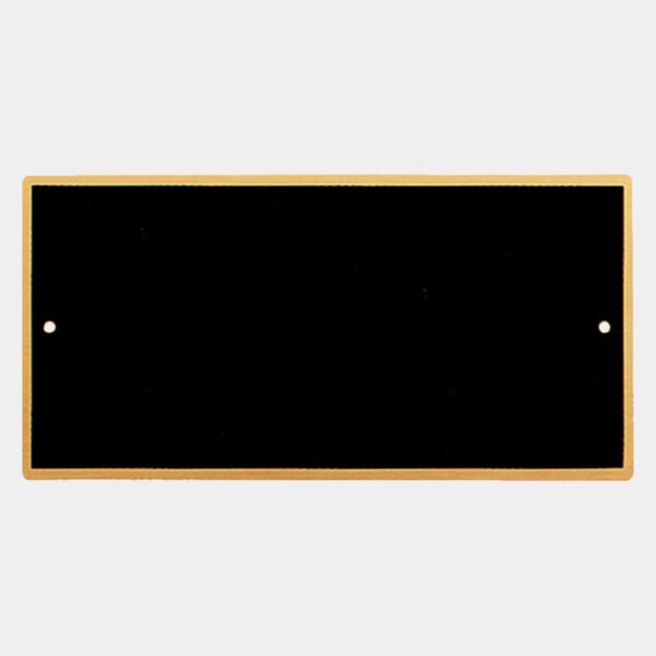 2 3/8" x 5 1/4" Laserable Brass Plate with Border Rounded Corners and 2 Holes Thumbnail