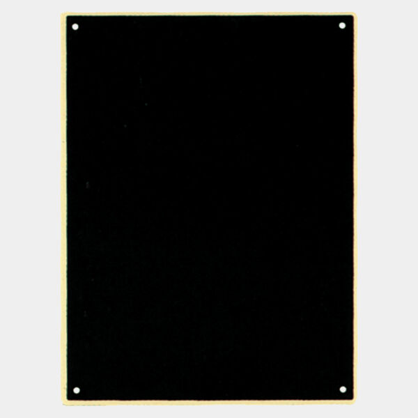 3 3/4" x 7 1/2" Brass Plate with Round Corners, Four Holes, and Border Thumbnail