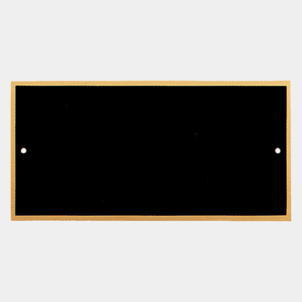 2 1/2" x 8" Laserable Brass Plate with Border and 2 Holes Thumbnail