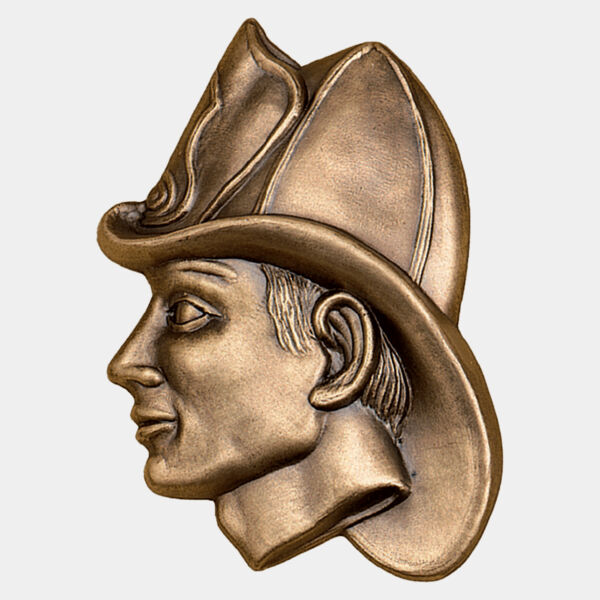 5" x 6" Antique Fireman with Helmet Relief Casting Thumbnail