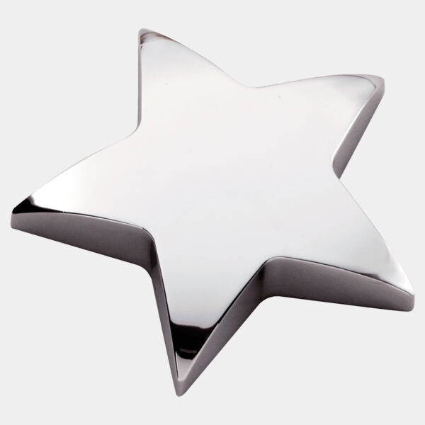 4" x 4" Plated Metal Star Paperweight Thumbnail