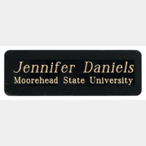 1" x 3" Laserable Brass Name Badge Plate Thumbnail